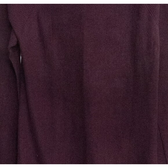Happy Rose Womens Maroon Sweater Solid Pullover Boat Neck Long Sleeve Size L - Picture 5 of 6